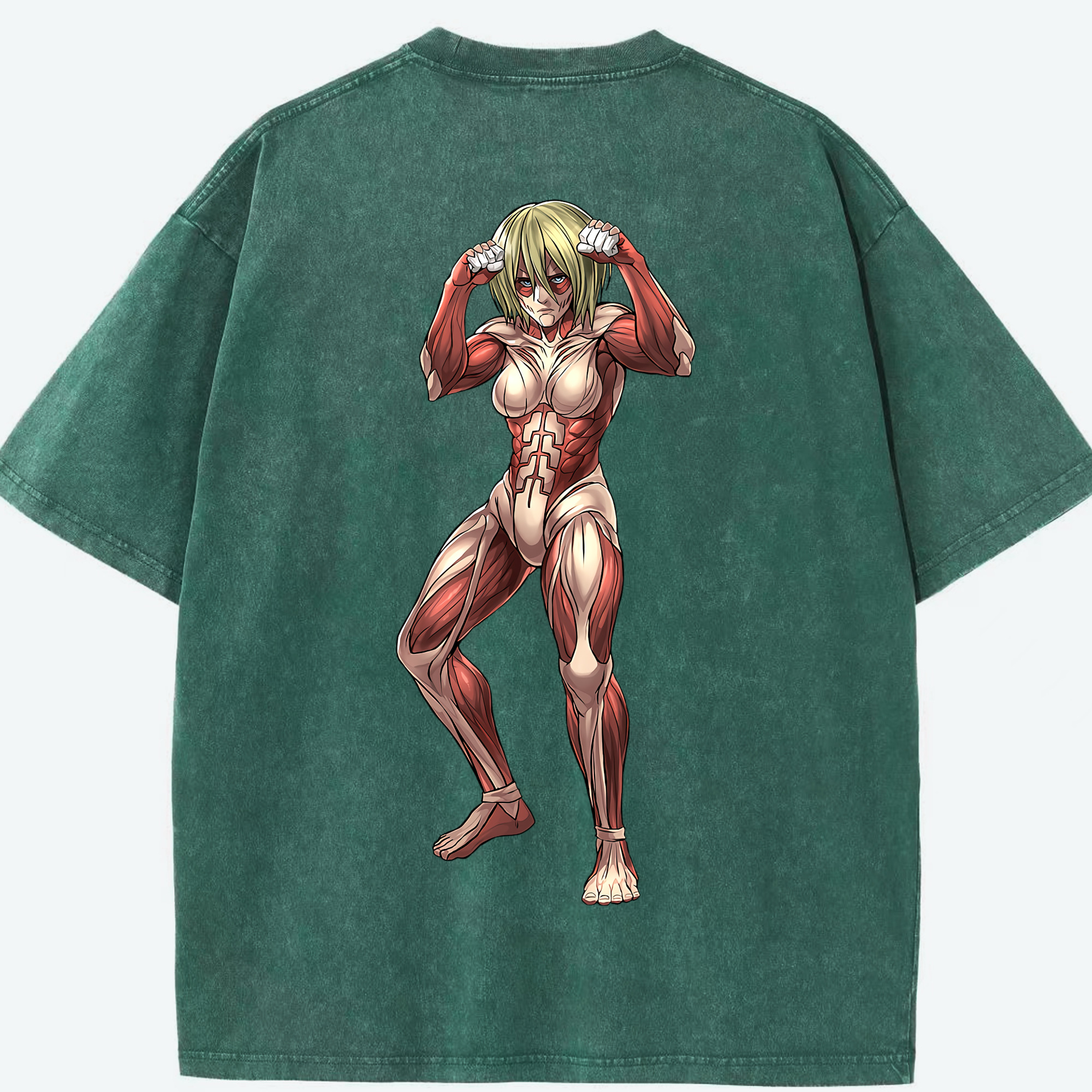 （画像用） 進撃の巨人 Attack on Titan 綿100% ヴィンテージ風 半袖Tシャツ（背面プリント）